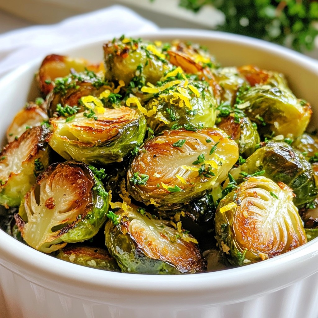 Garlic Herb Roasted Brussels Sprouts Flavorful Side Dish
