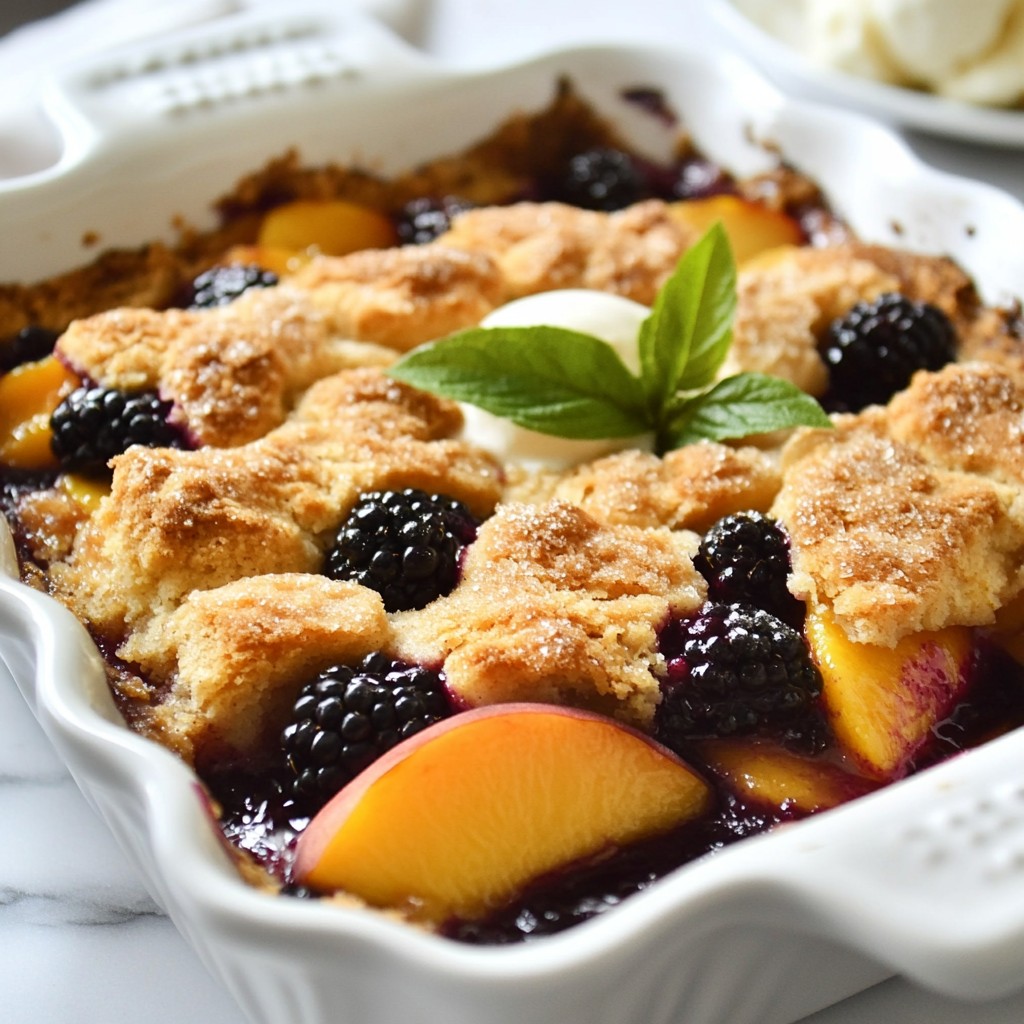 Blackberry Peach Cobbler Delicious and Simple Mix