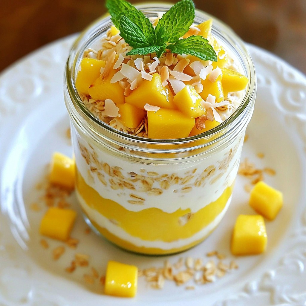 Coconut Mango Overnight Oats Simple and Tasty Recipe