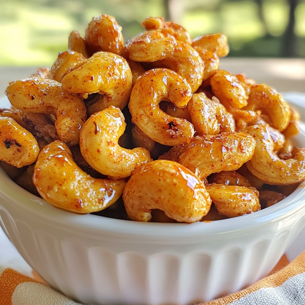 Sriracha Honey Roasted Cashews Crispy and Flavorful Snack