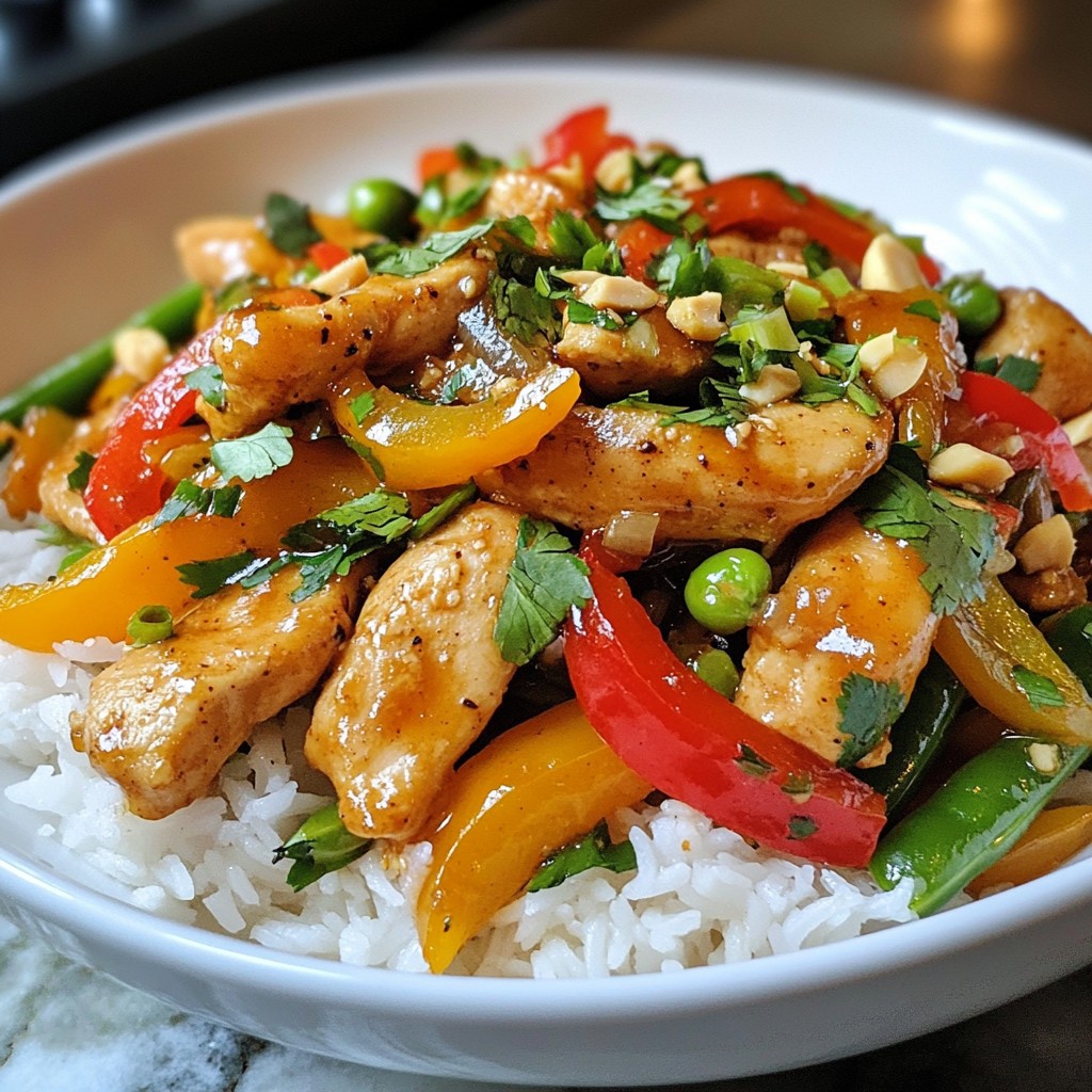 Spicy Thai Peanut Chicken Stir Fry Flavorful Delight