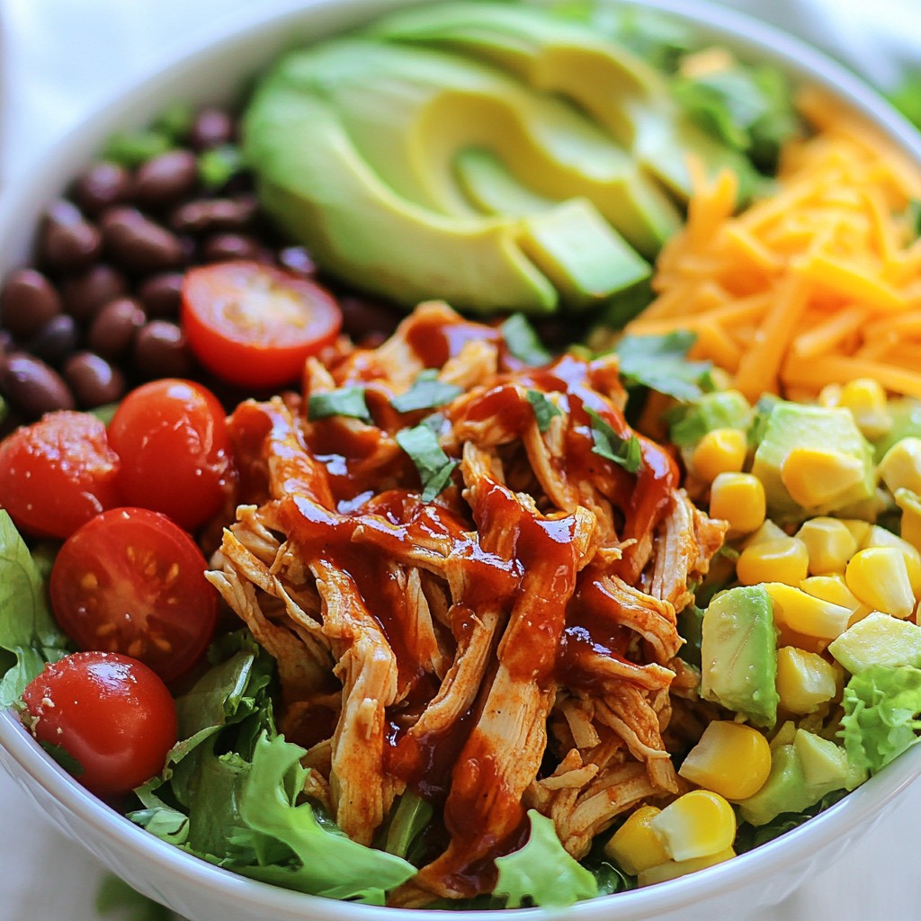 Savory Southwest BBQ Chicken Salad Fresh and Tasty