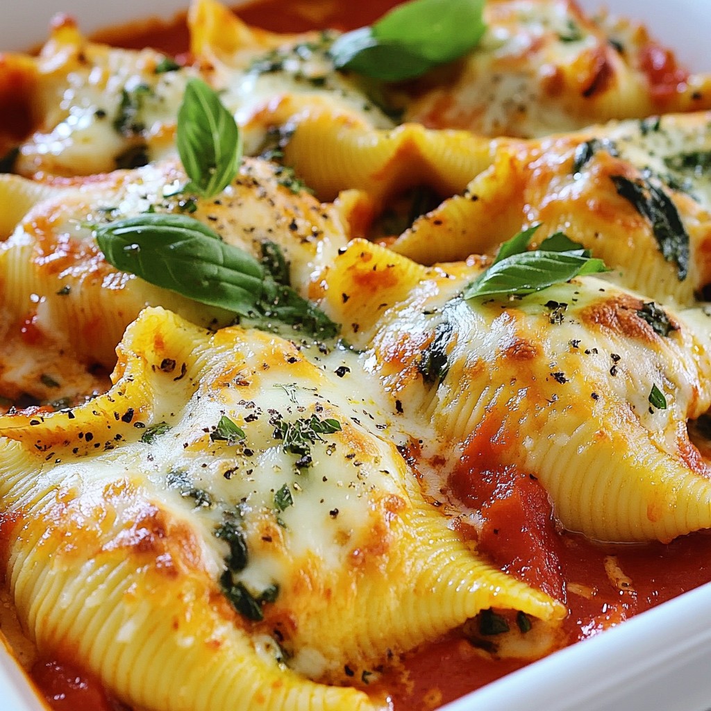 Creamy Spinach Ricotta Stuffed Shells Delight