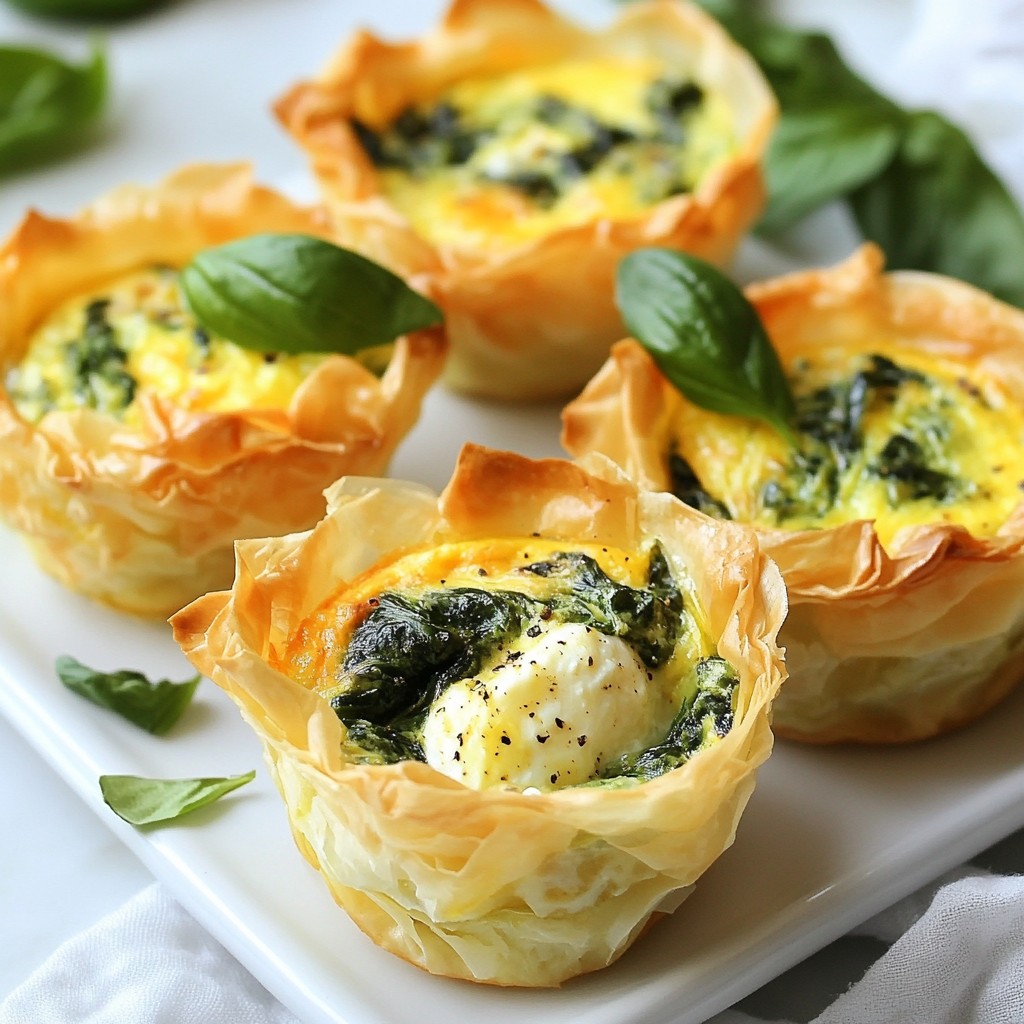 Cheesy Spinach Quiche Cups Flavorful and Easy Recipe