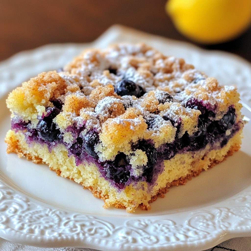 Blueberry Lemon Crumb Cake Irresistible Dessert Treat