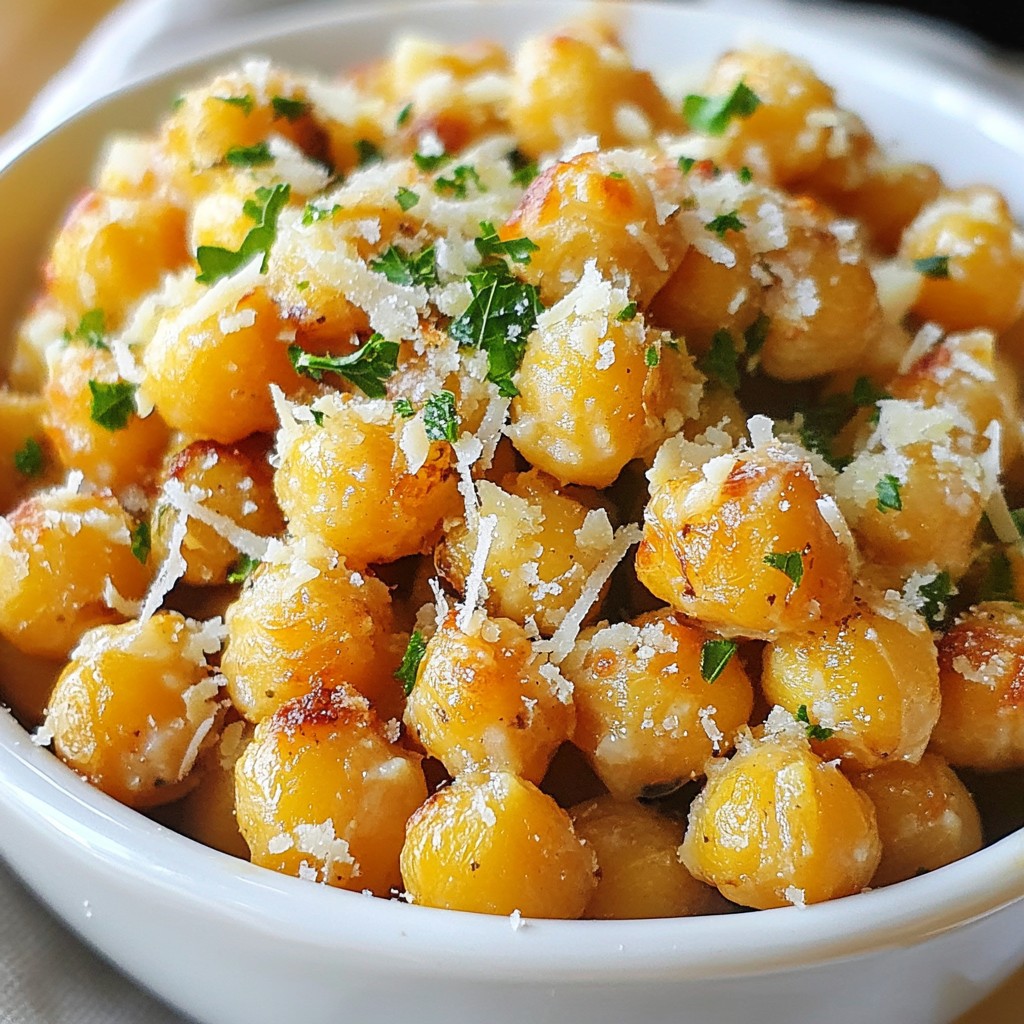 Garlic Parmesan Roasted Chickpeas Crunchy Snack Delight