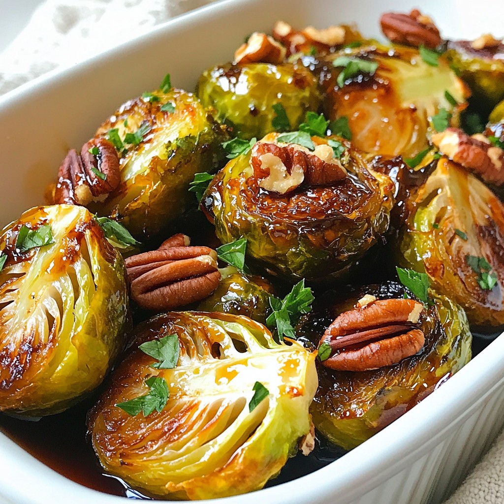Balsamic Glazed Brussels Sprouts Savory Side Delight