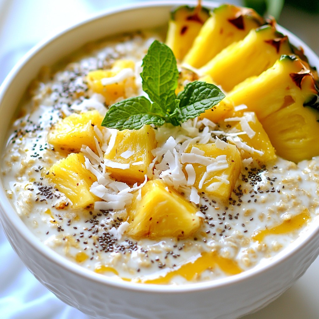 Pineapple Coconut Overnight Oats Easy and Healthy Meal