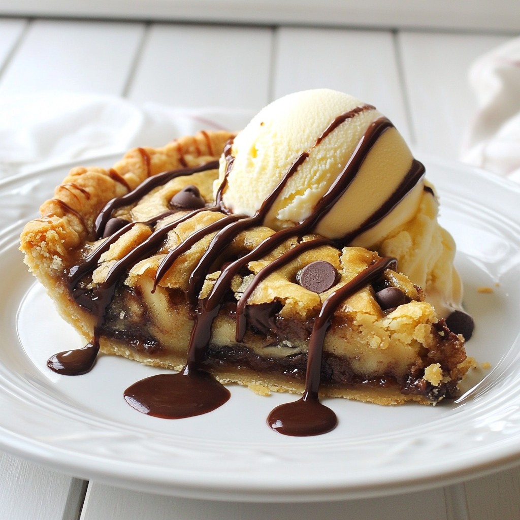Delicious Chocolate Chip Cookie Pie Simple Dessert Recipe
