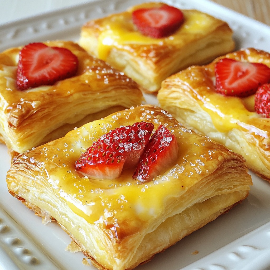 Strawberry Cream Cheese Danish Delightful Pastry Treat