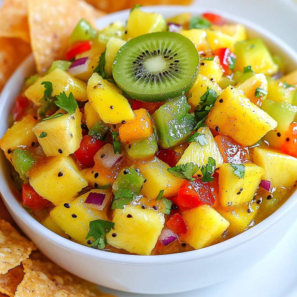 Tropical Fruit Salsa with Cinnamon Chips Delight