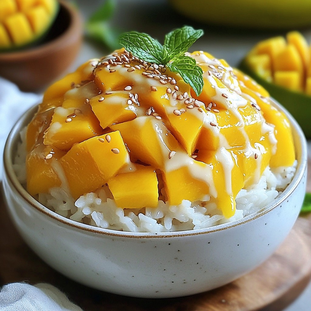 Coconut Mango Sticky Rice Easy and Delicious Recipe