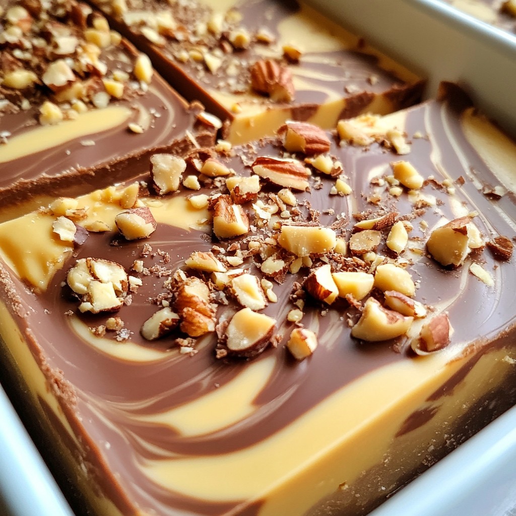 Peanut Butter Chocolate Swirl Fudge Decadent Treat