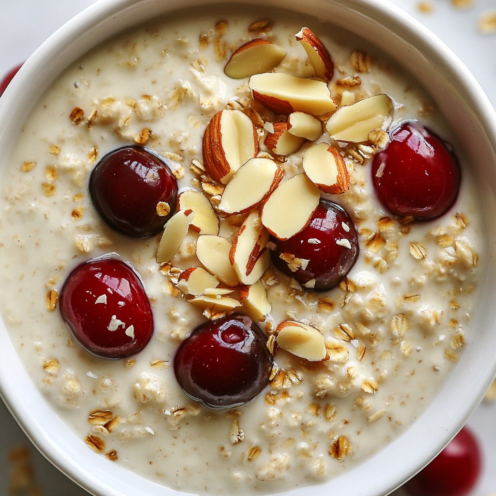Cherry Almond Overnight Oats Simple Breakfast Delight