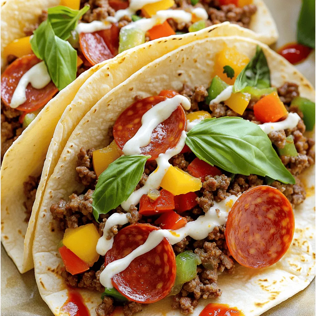 Savory Meat Lovers Pizza Tacos for Tasty Meals